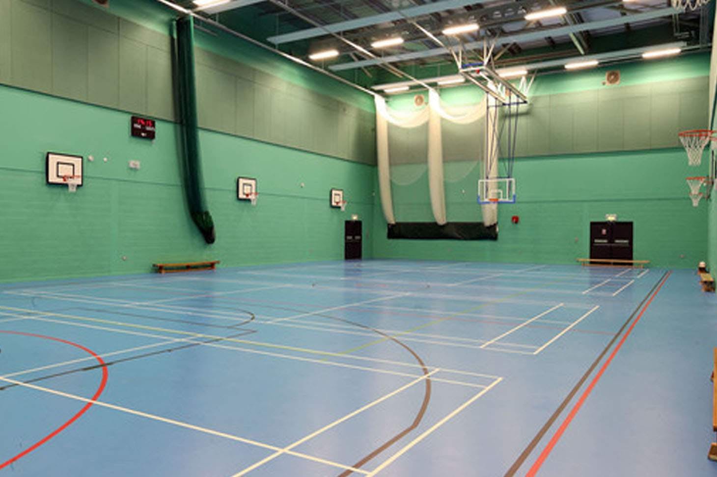 Harborne Academy Indoor basketball court