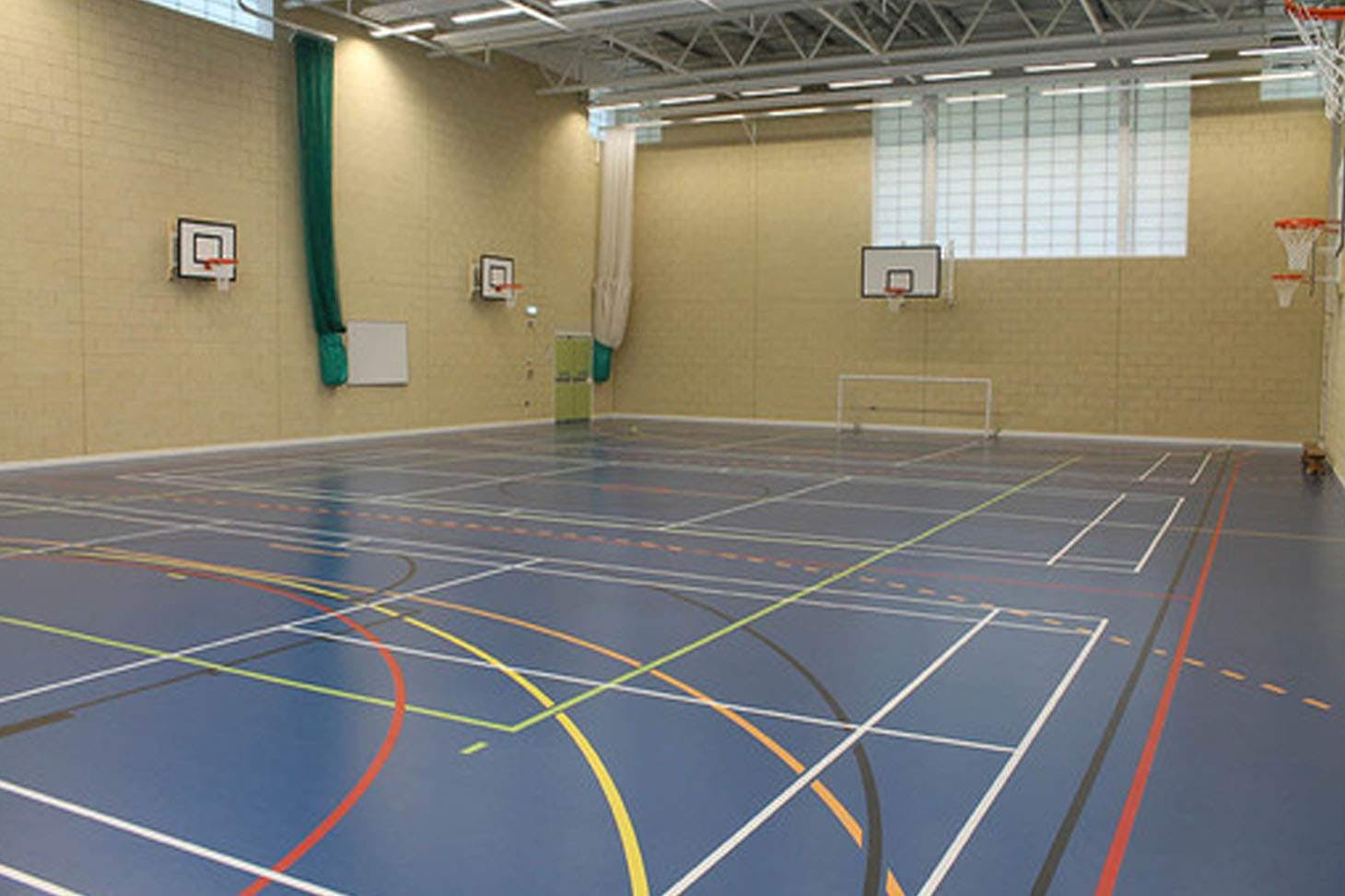 Moor Park High School and Sixth Form Indoor basketball court
