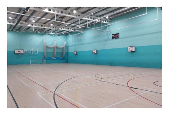 Manchester Communication Academy Indoor futsal pitch