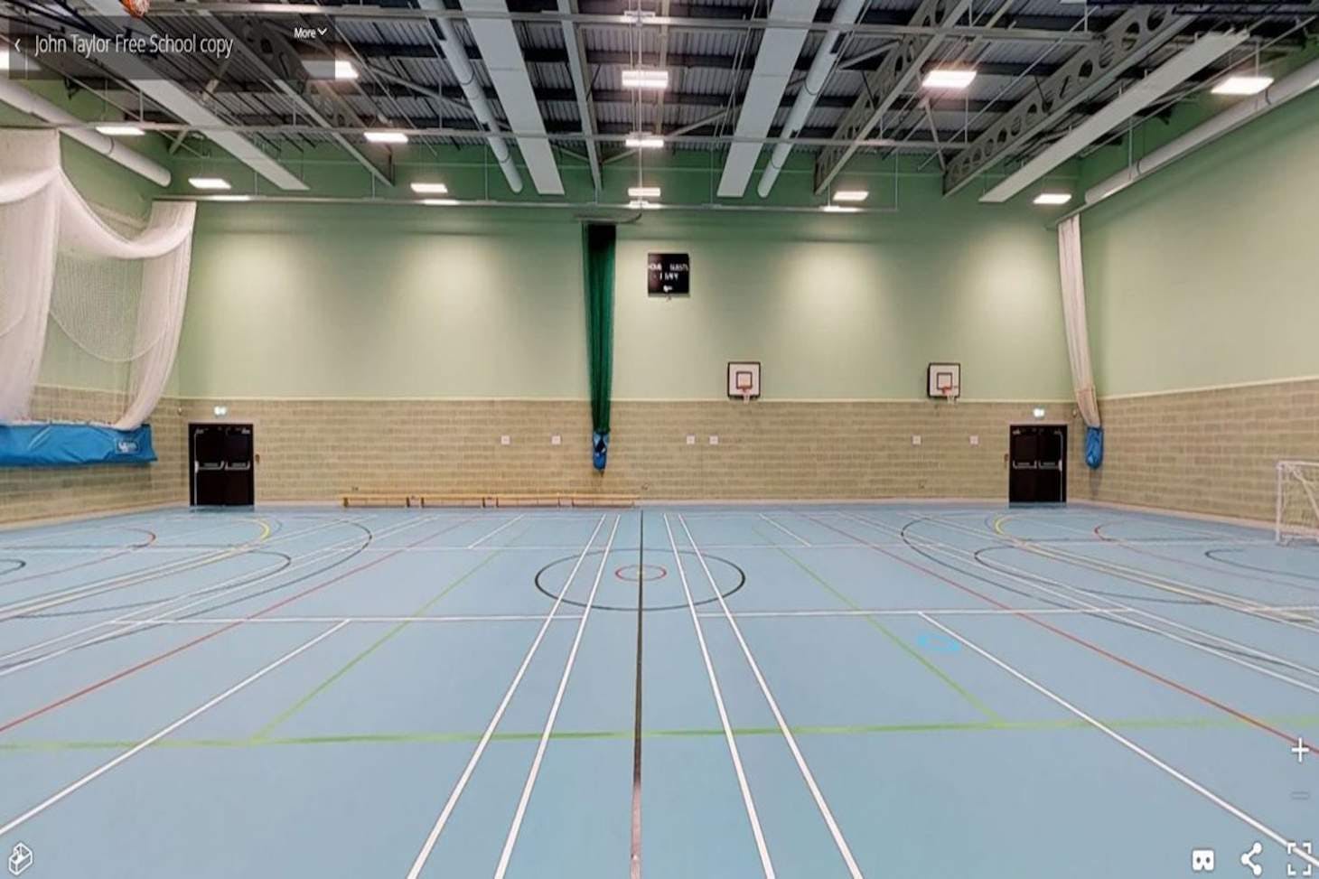 John Taylor Free School Half court | Indoor basketball court