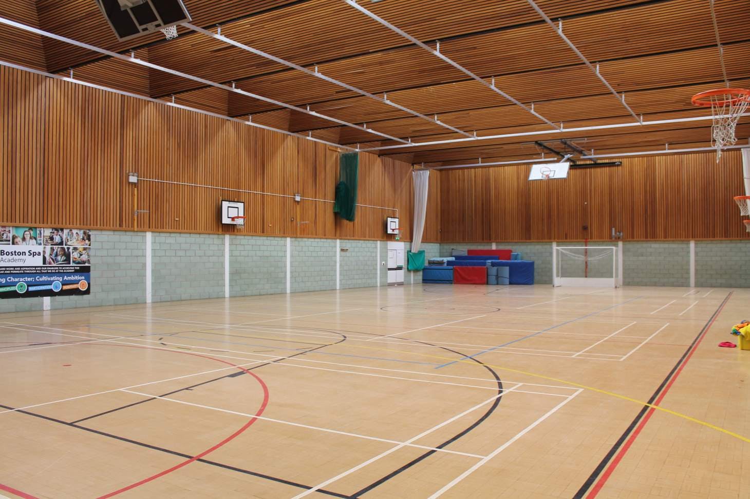 Boston Spa Academy Indoor basketball court