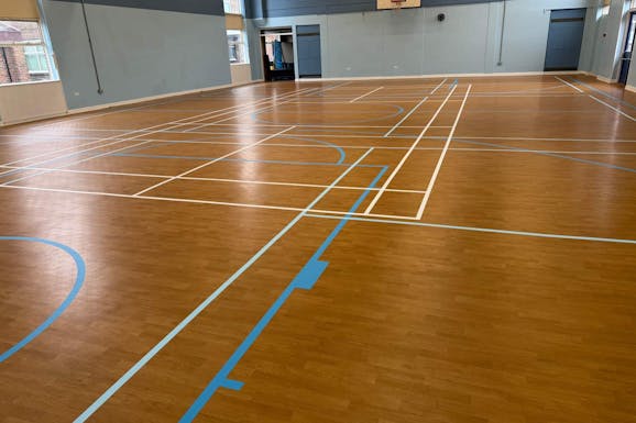 The Angmering School Indoor badminton court