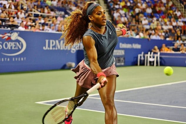 serena williams playing tennis