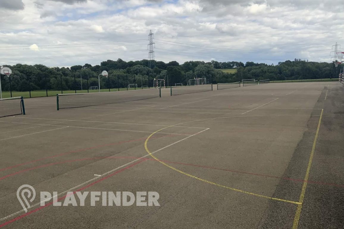 Outdoor hard court for sports at Netherthorpe School